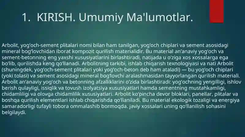Arbolit ishlab chiqarish texnologiyasi 3