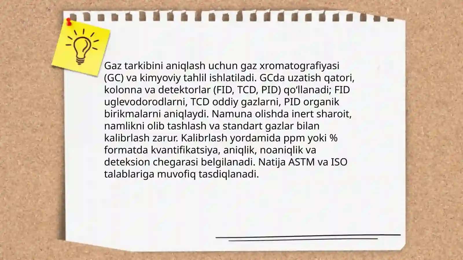 Gaz tarkibini aniqlash: gaz xromatografiyasi va kimyoviy tahlil 3