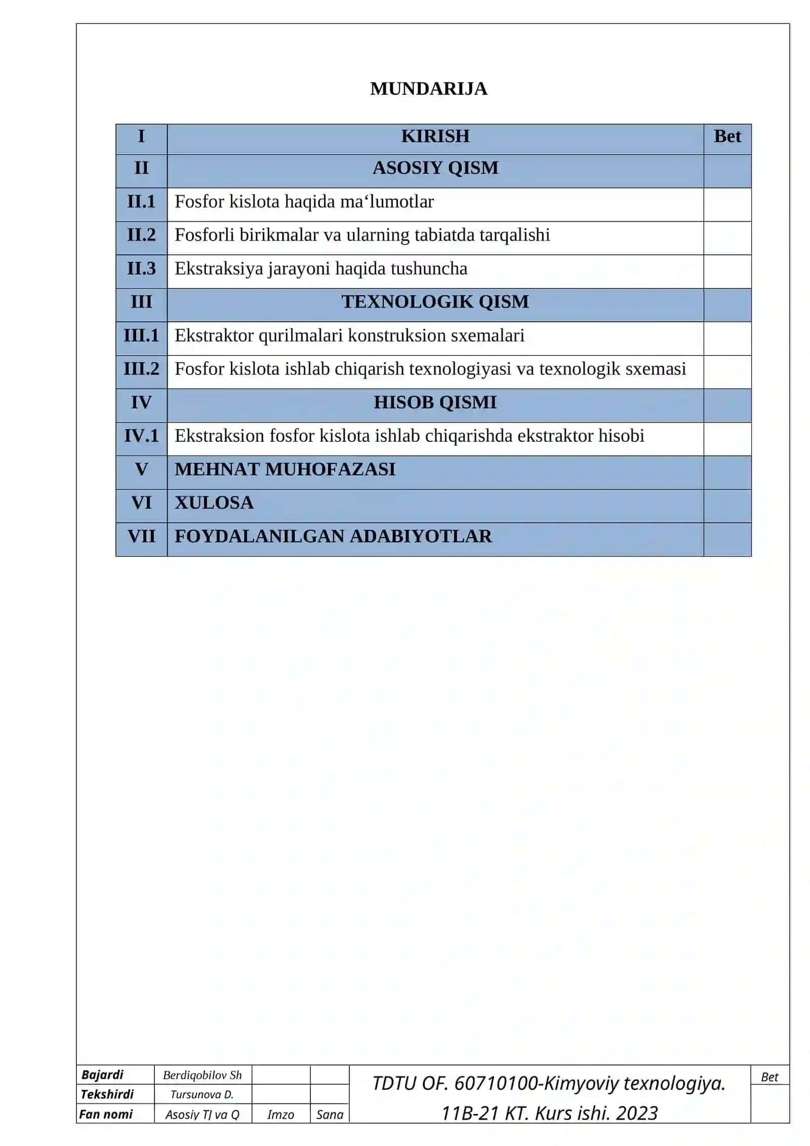 FOSFOR KISLOTA ISHLAB CHIQARISHDA EKSTRAKTOR HISOBI 3