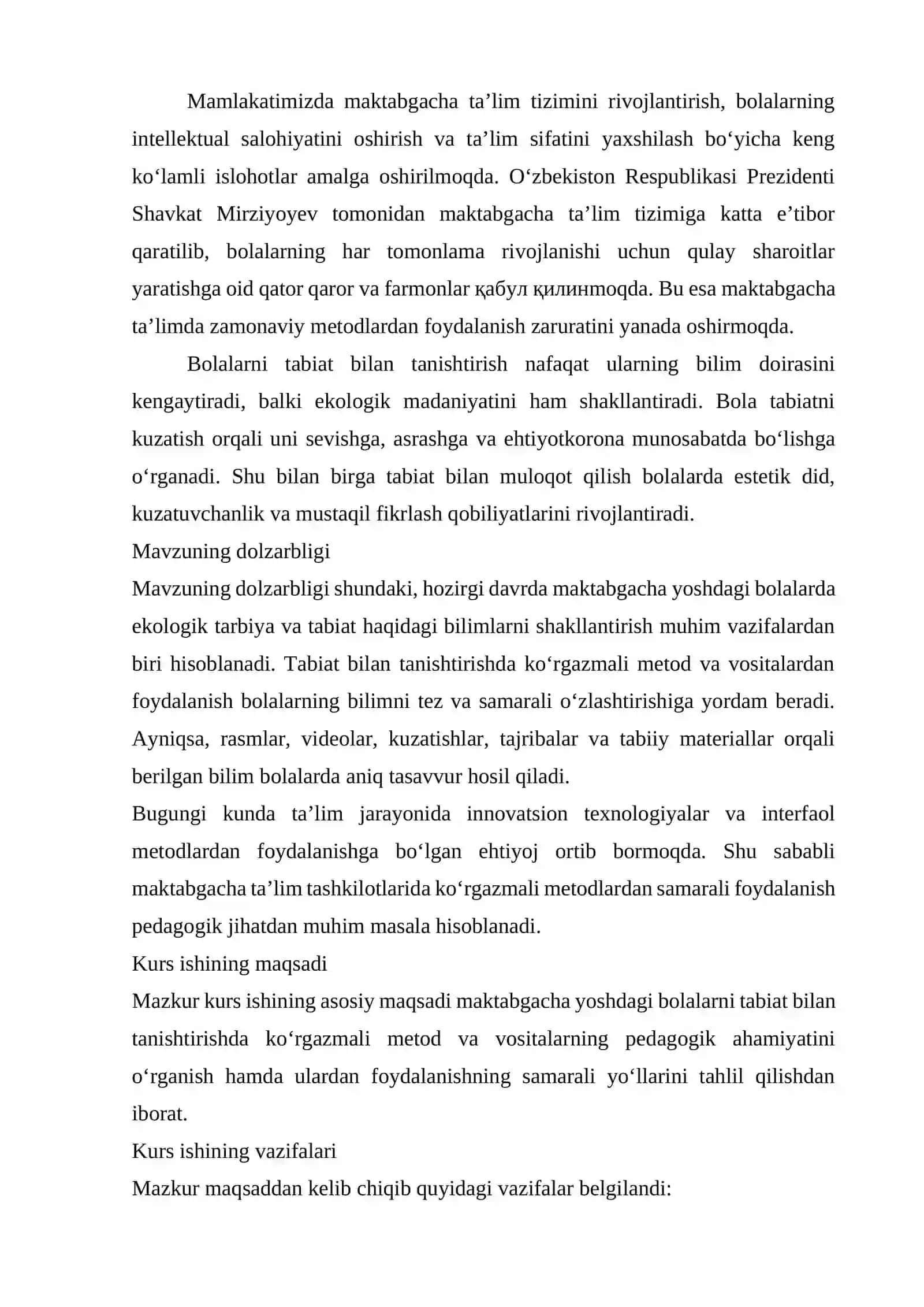 MAKTABGACHA YOSHDAGI BOLALARNI TABIAT BILAN TANISHTIRISHDA KOʻRGAZMALI METOD VA VOSITALARNING AHAMIYATI 3