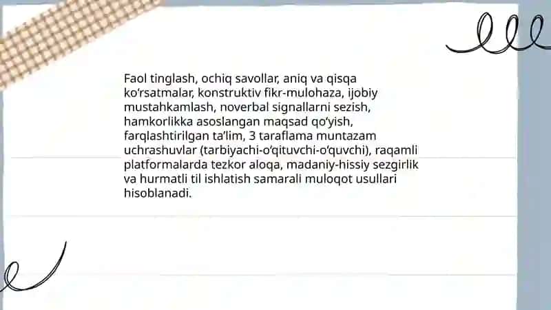 Tarbiyachi, o'qituvchi va o‘quvchining o‘zaro hamkorligi 3