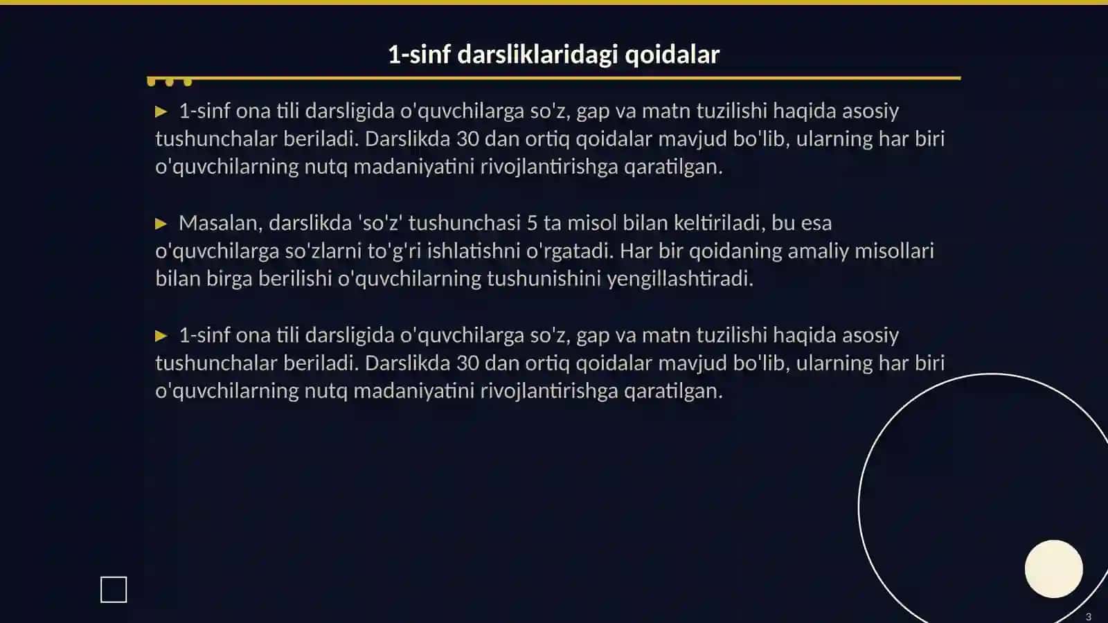 1-sinf 1-2-qism ona tili darsligi 2-sinf 1-2-3-4-qism ona tili darsligida keltirilgan qoidalar ustida ishlash dars ishlanma 3