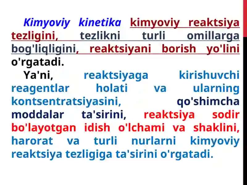 Kimyoviy reaksiyalar kinetikasi 3