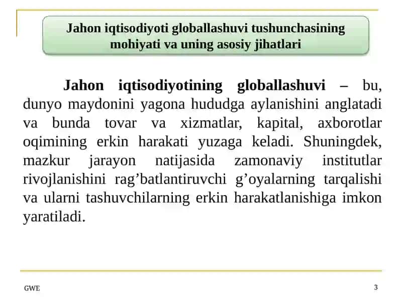 Jahon iqtisodiyoti globallashuvi 3