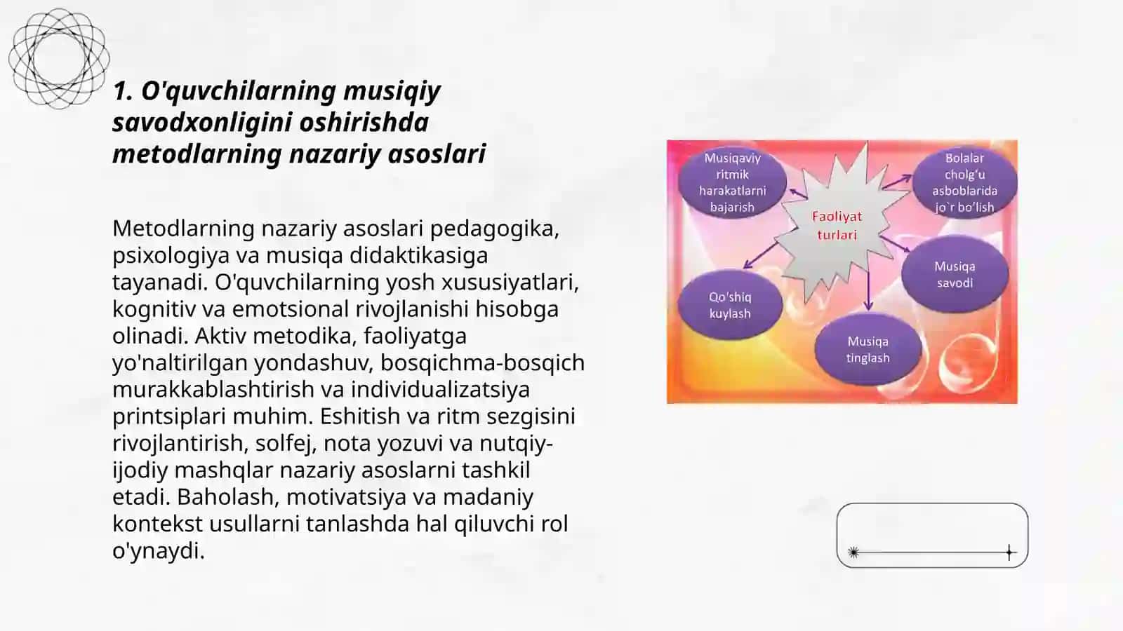 Óquvchilarning musiqiy savodxonligini oshirishda metod va vositalardan foydalanish qoidalari 3