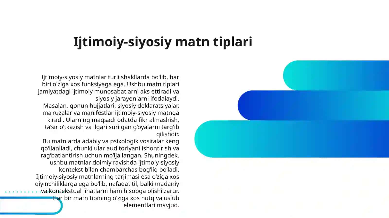 IJTIMOIY-SIYOSIY MATNLAR VA ORATORLAR NUTQLARI TARJIMASI 3