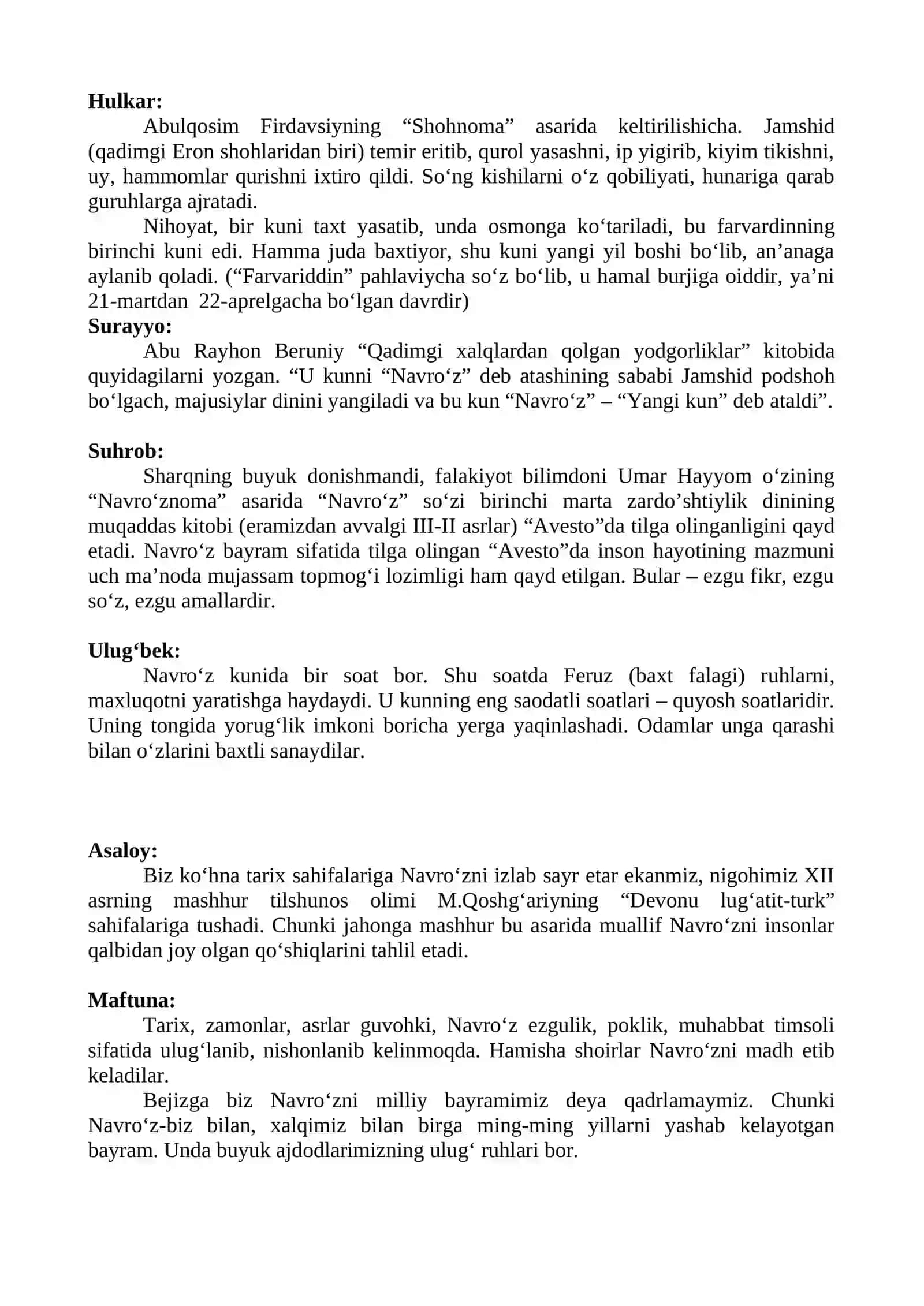 NAVRO‘Z BIRDAMLIK BAYRAMI! 3