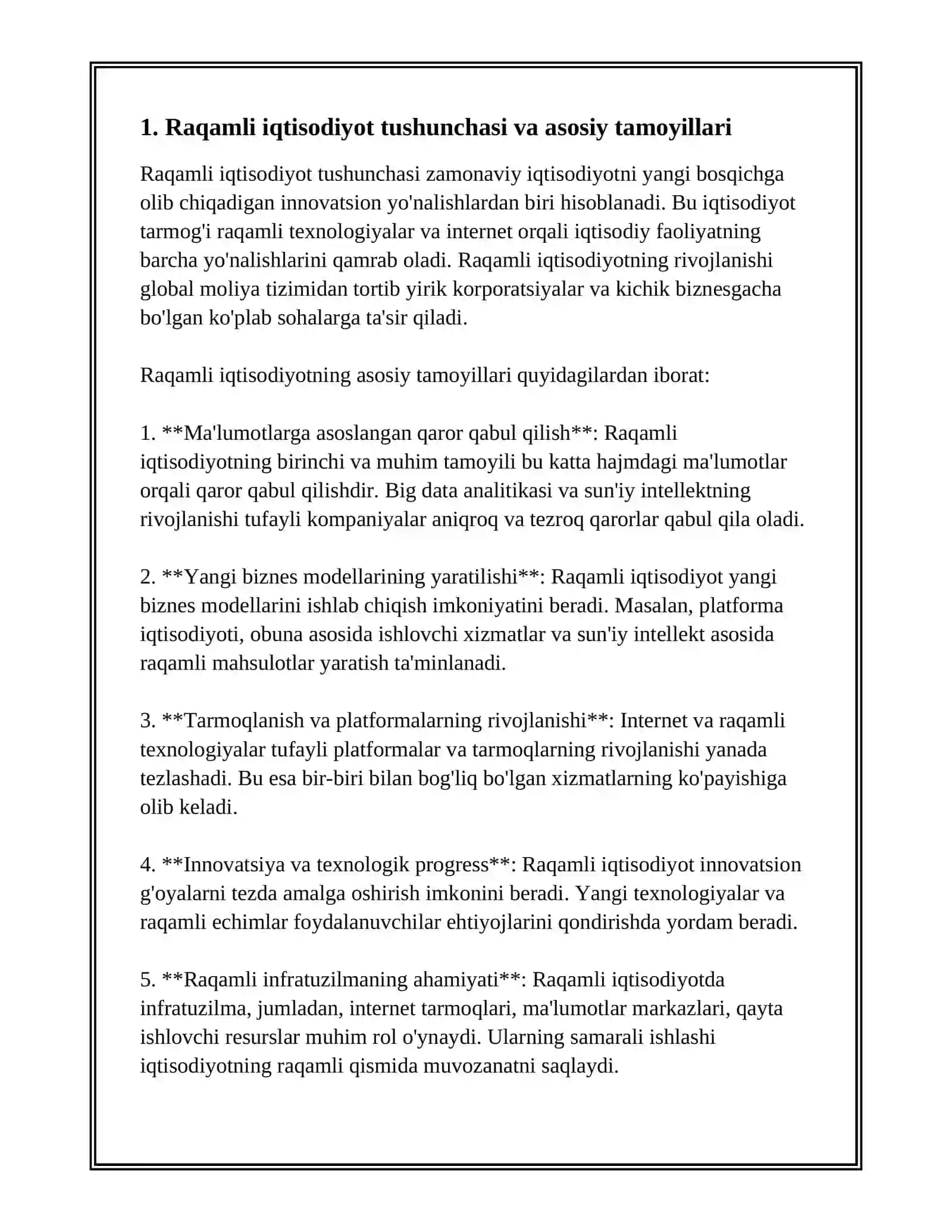 RAQAMLI IQTISODIYOT TUSHUNCHASI VA UNI RIVOJLANTIRISH YO'NALISHLARI 3