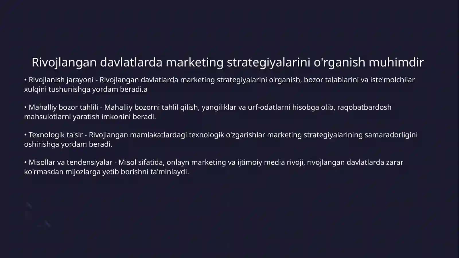Rivojlangandavlatlariqtisodiyotidamarketingniqo'llashamaliyotitajribasi 3