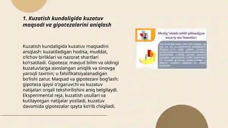 Kuzatish kundaligi mazmunining tahlili. Tabiiy fandan 3