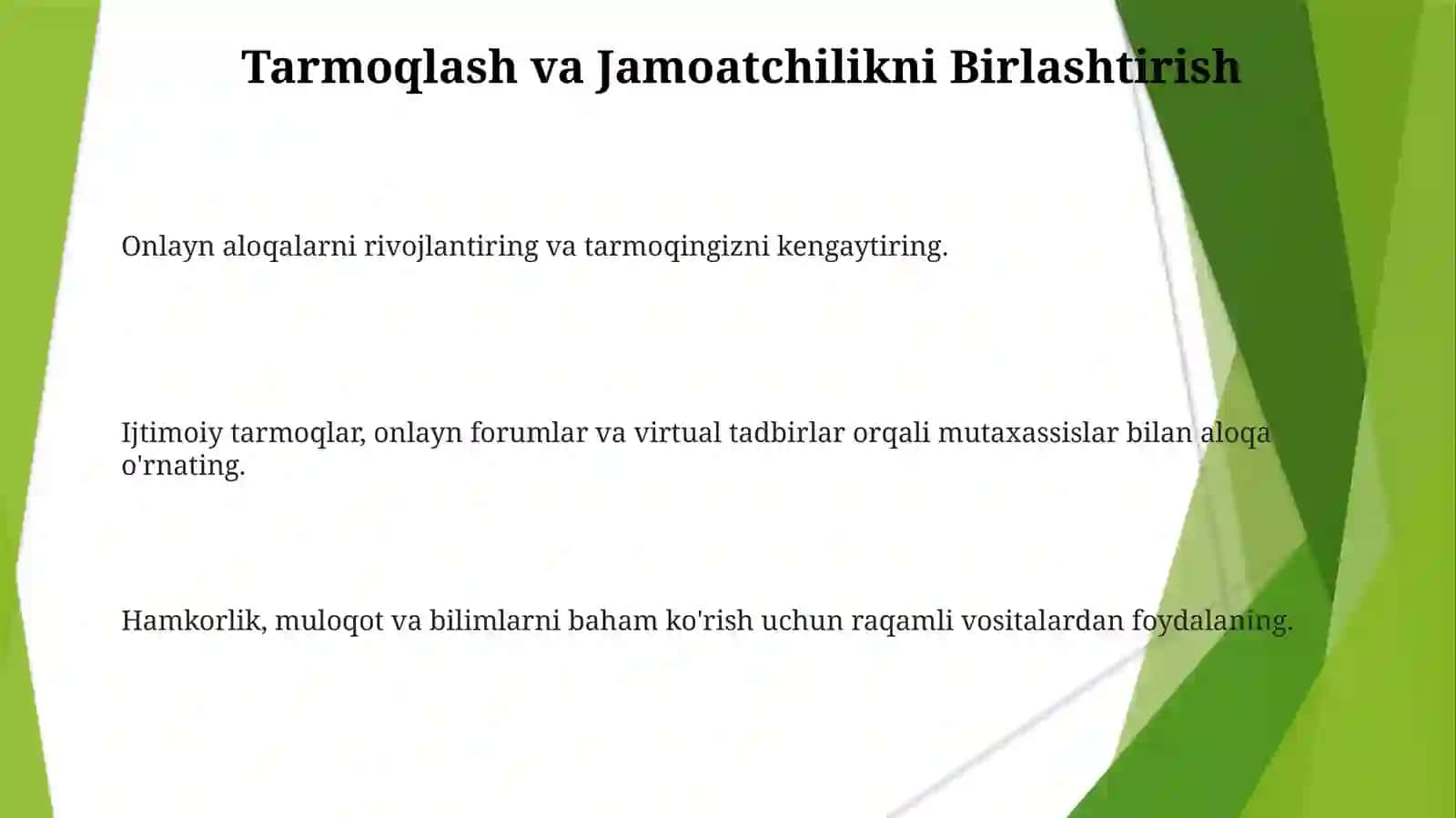 Kasb faoliyatida internet texnologiyalarini qo‘llash 3