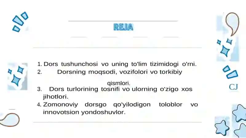 Dors tushunchosi vo uning to'lim tizimidogi 3