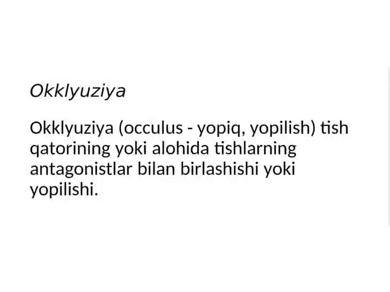 Artikulyatsiya va okklyuziya 3