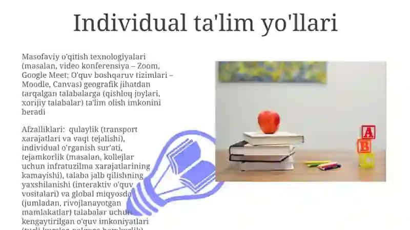 Masofaviy va kredit model òqtish texnologiyarining afzalikklari 3