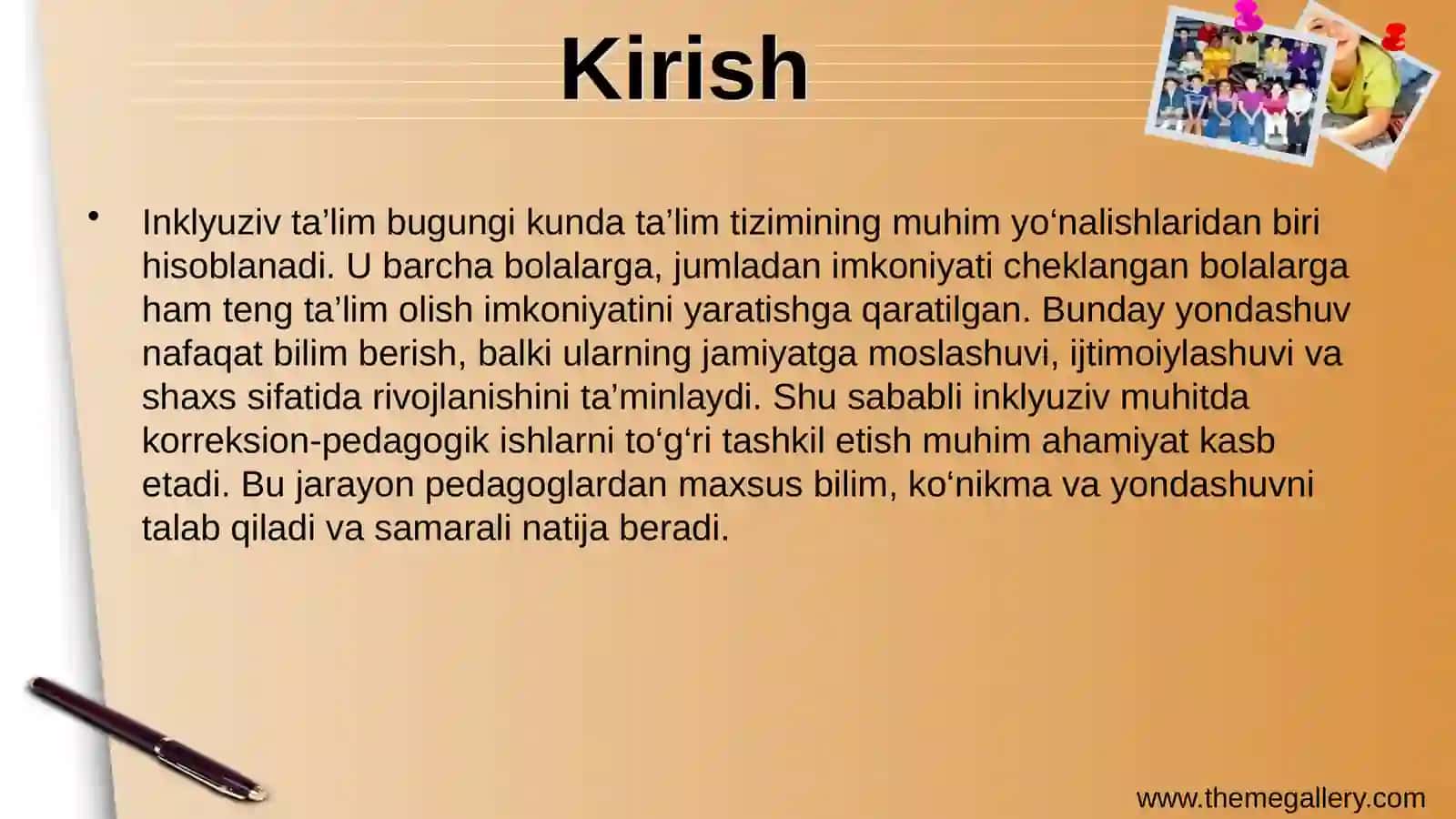 Inklyuziv sharoitida imkoniyati cheklangan bolalarga inklyuziv ta’lim tizimida korreksion-pedagogik ishlarni tashkil etish 3