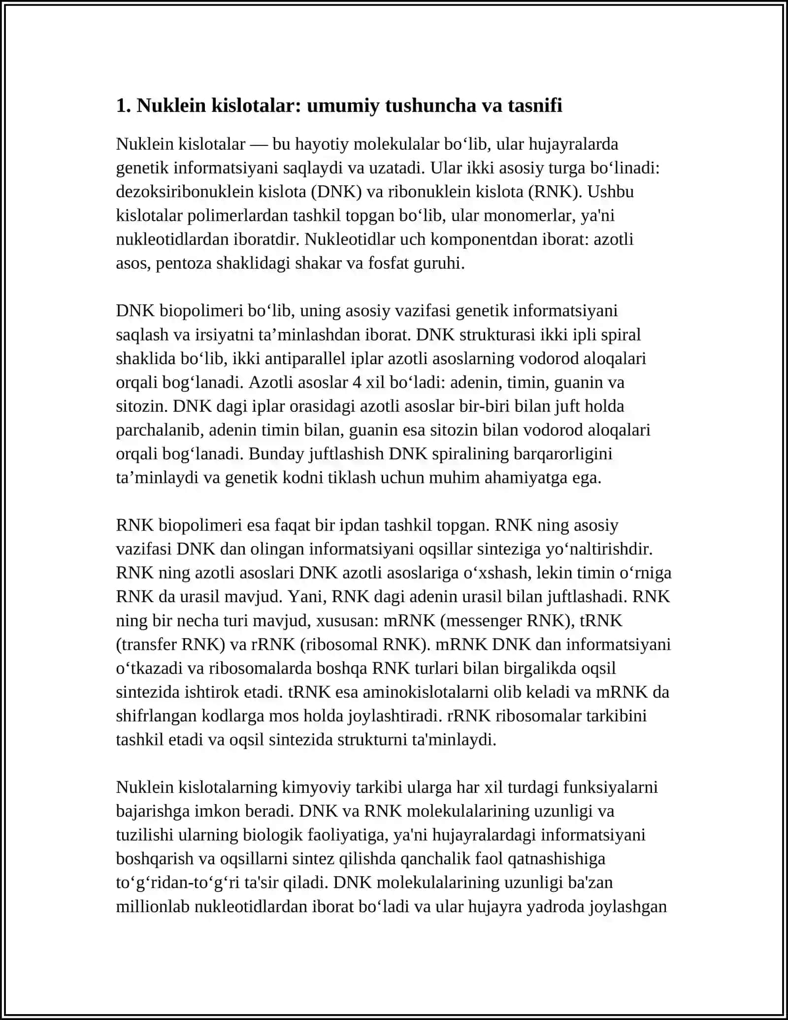 NUKLEIN KISLOTALAR 3