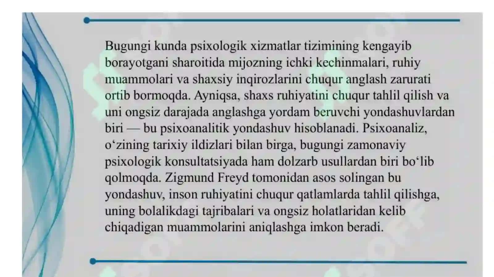 Shaxs rivojlanishida psixoanalitik qarashlar 3