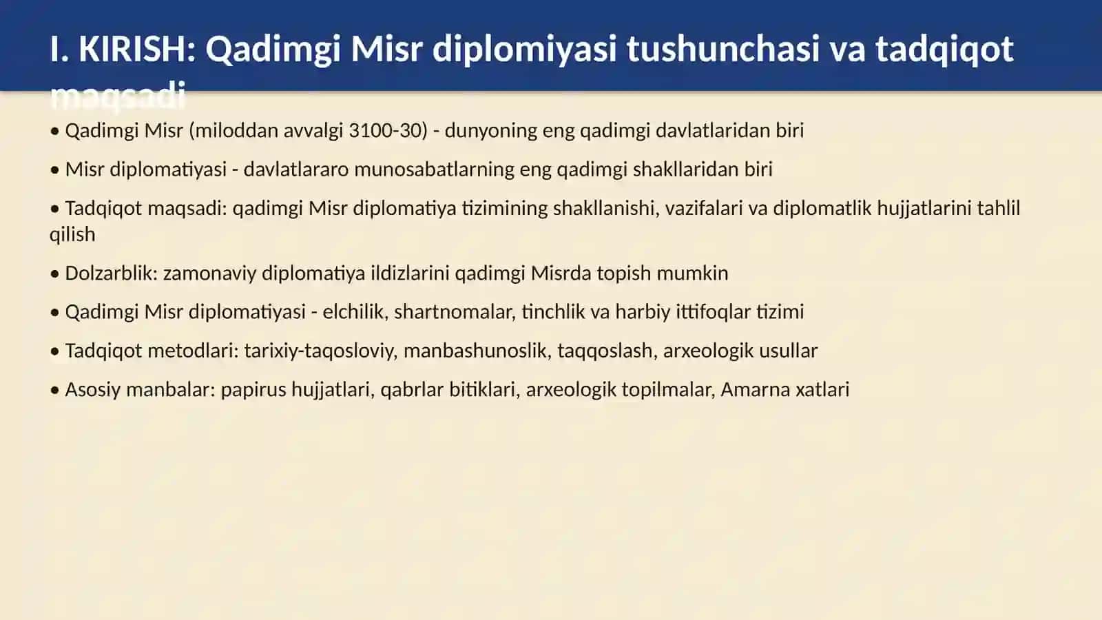 Qadimgi Misrning diplomatiyasi va diplomatik hujjatlar 3