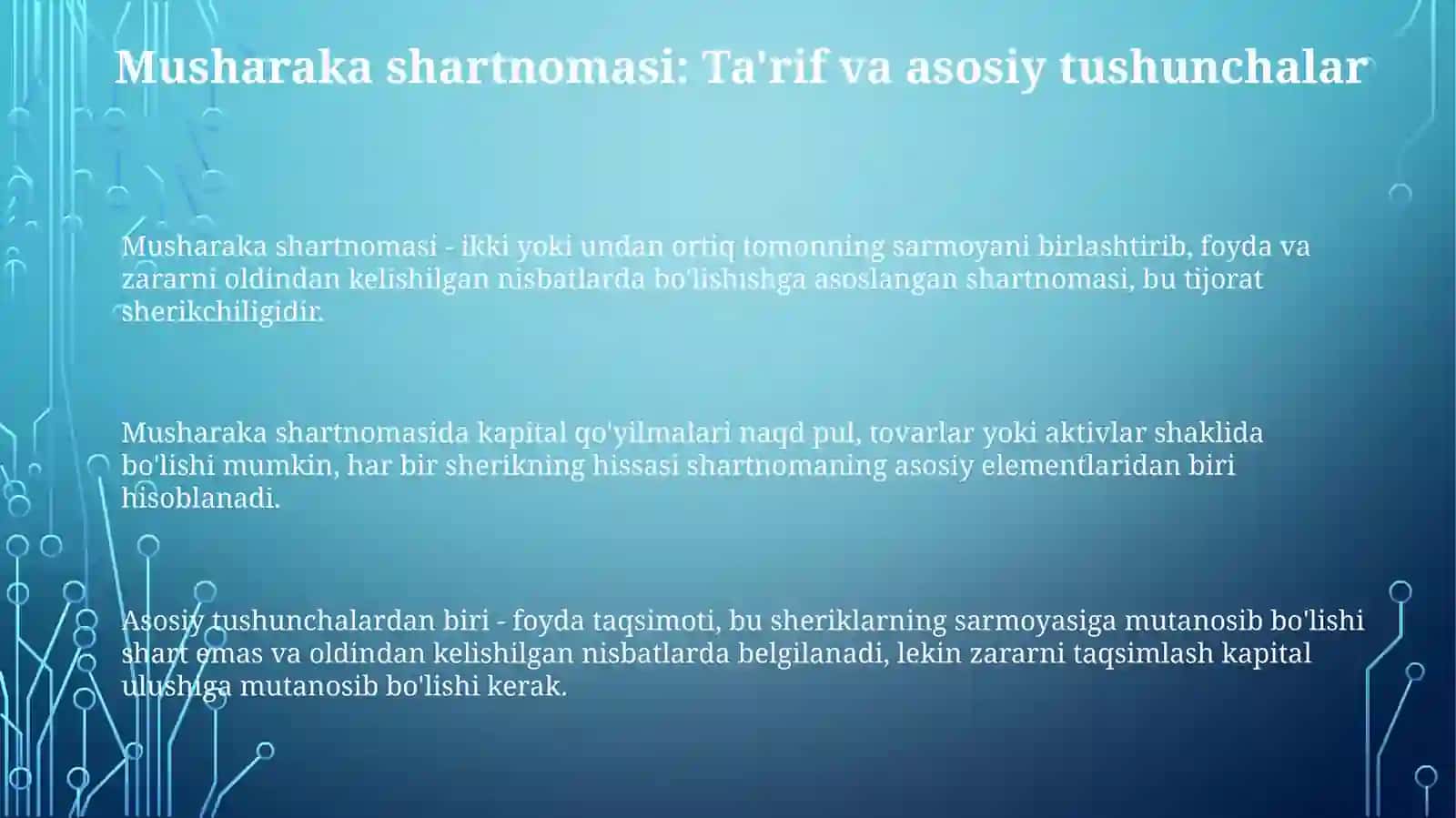 Musharaka shartnomasi 3
