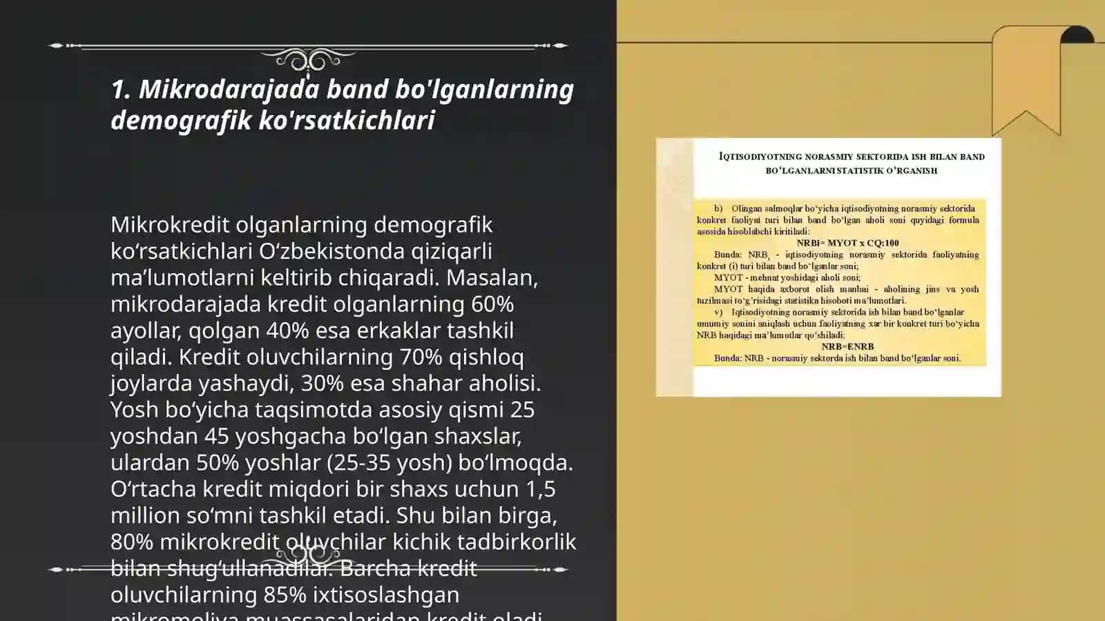 Mikrodarajada band bo'lganlarni statistik o'rganish 3