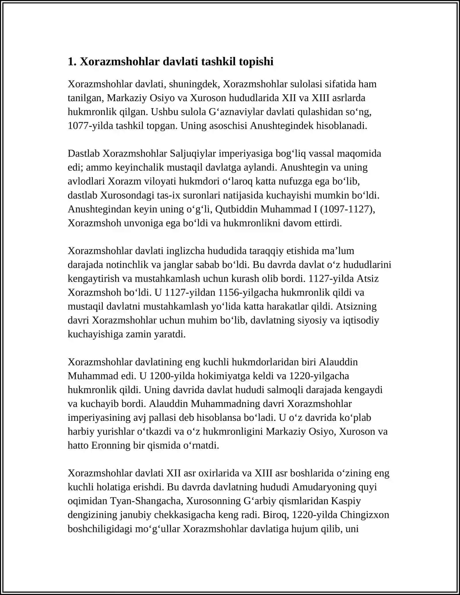 XORAZMSHOHLAR DAVRI TARIXIY GEOGRAFIYASI 3
