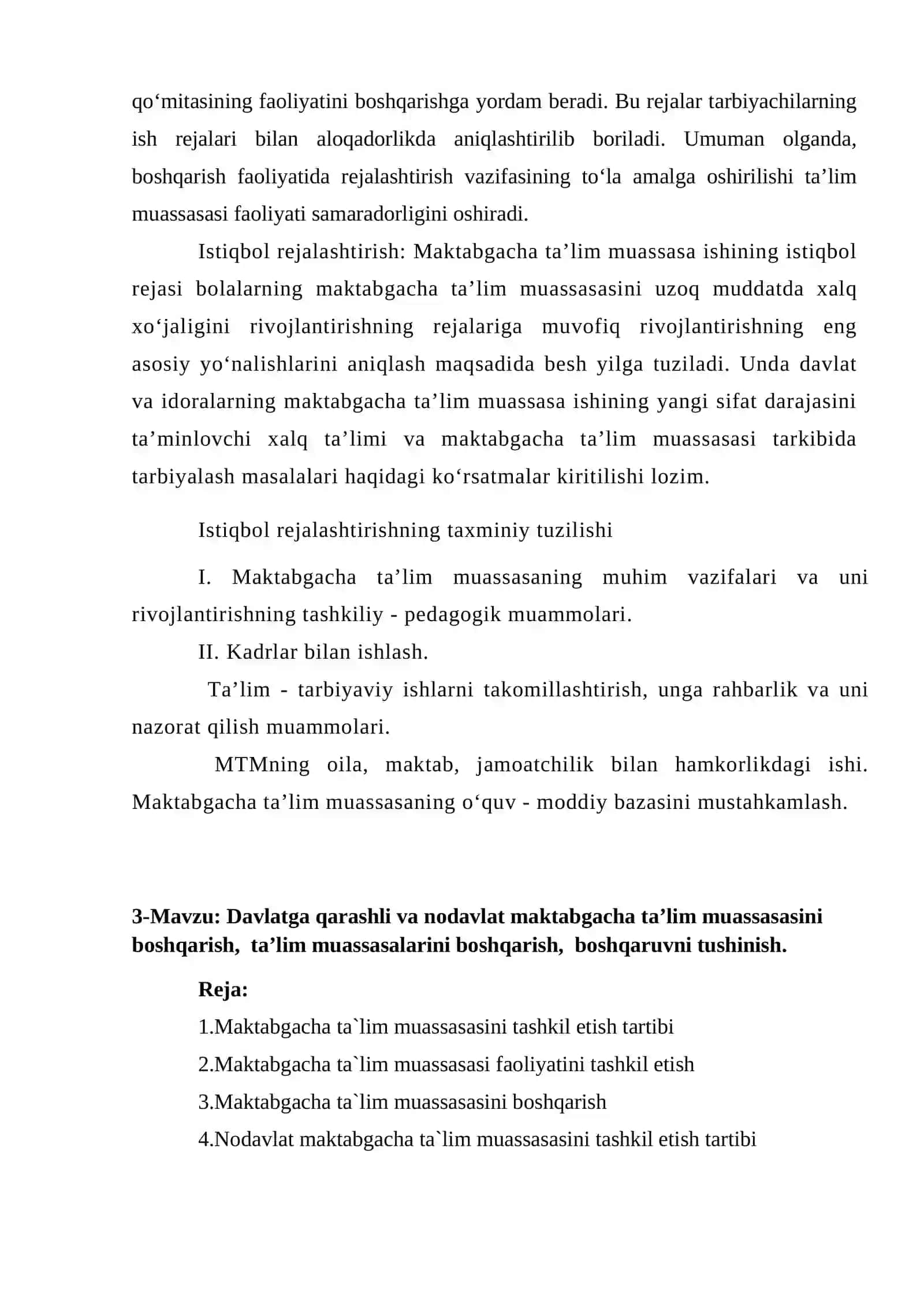 Maktabgacha ta’lim to’g’risidagi Nizom 3
