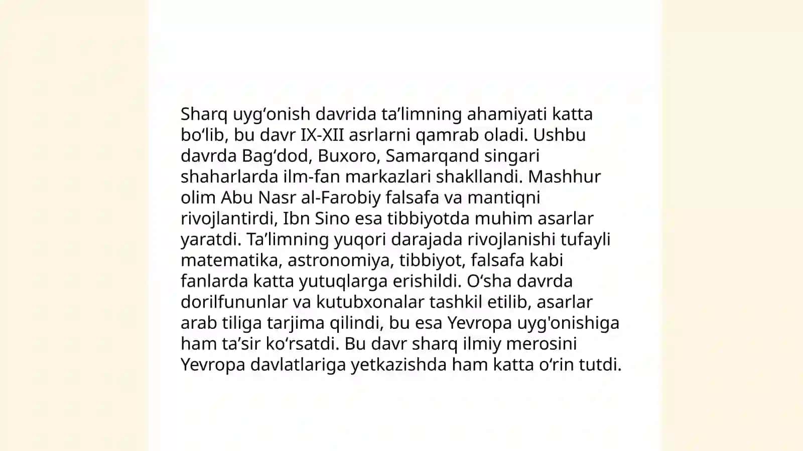 Sharq uygʻonish davrida taʼlimiy axloqiy fikrlar rivoji 3