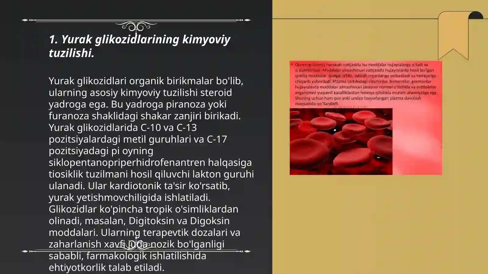 Yurak glikozidlarining kimyoviy tuzilishi va ahamiyati 3