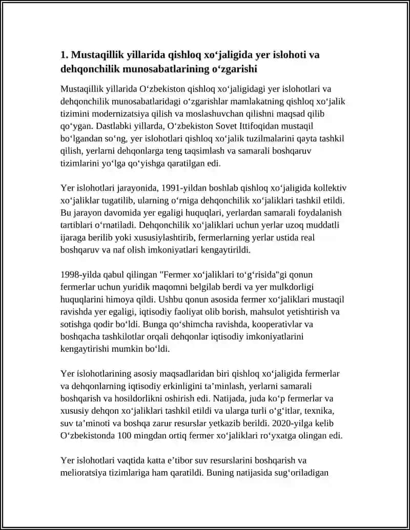 MUSTAQILLIK YILLARIDA QISHLOQ XOʻJALIGI VA SANOATDAGI OʻZGARISHLAR 3