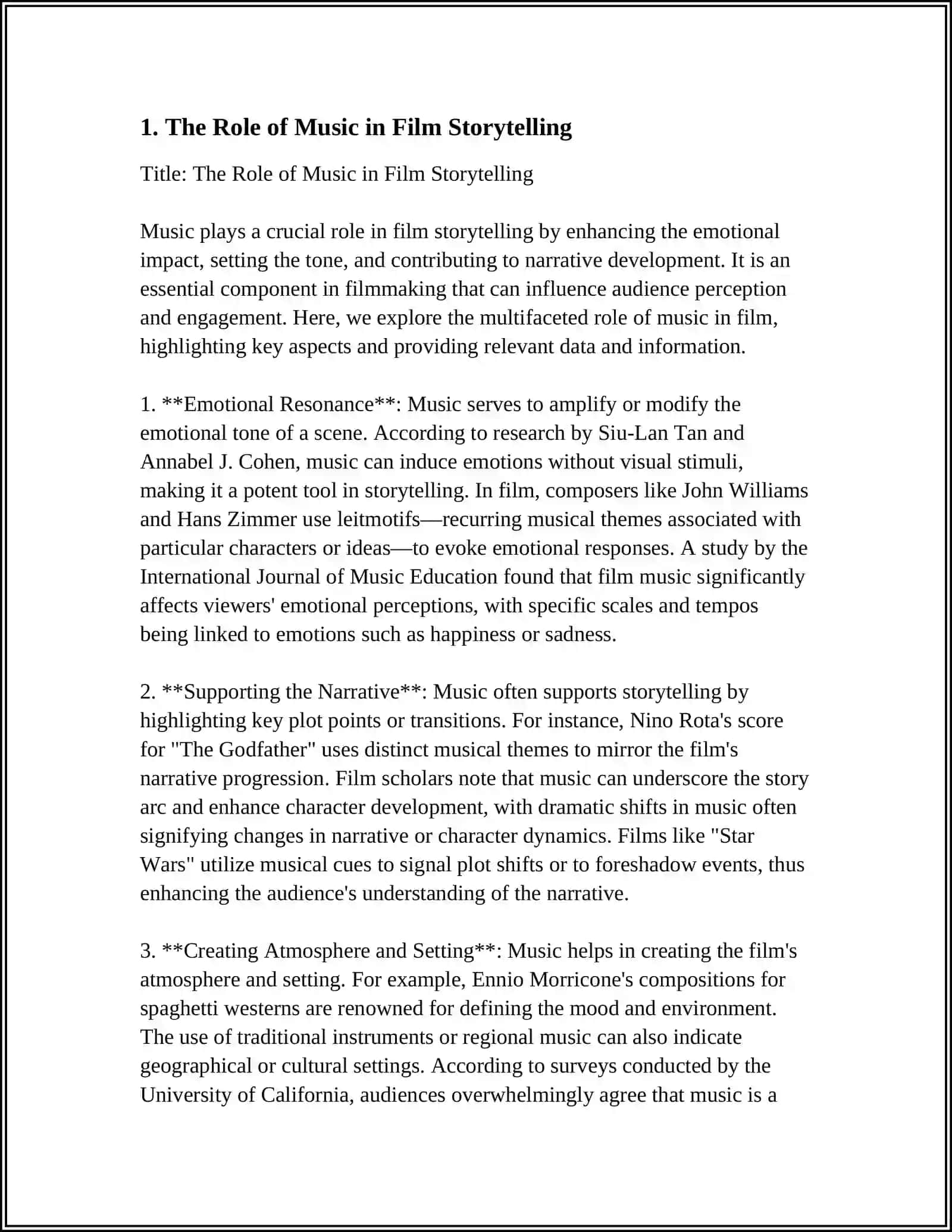 The Role of Music in Film Storytelling 3