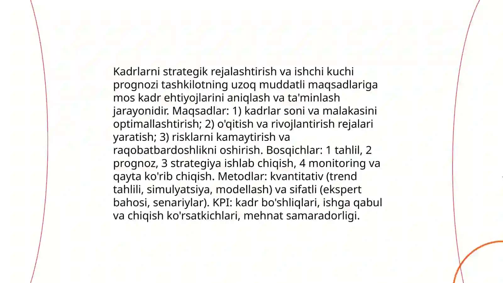 Kadrlarni strategik rejalashtirish va ishchi kuchi prognozi 3
