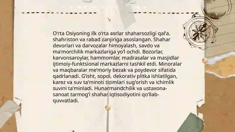 Oʻrta Osiyoning ilk oʻrta asrlar moddiy madaniyati 3