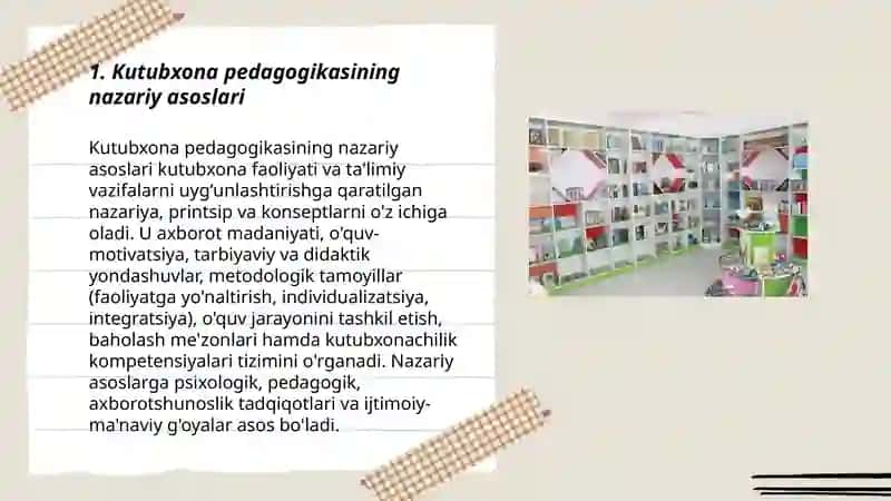 Kutubxona pedagogikiyasi fan sifatida 3