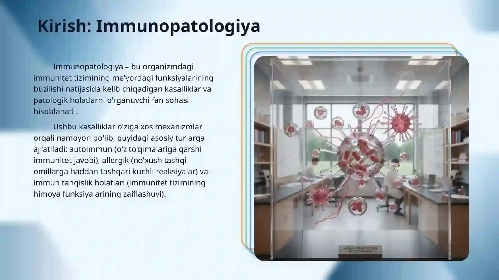Immunopatologik jarayonlar. Birlamchi va ikkilamchi immunogenez buzilishini morfologiyasi. Kompensator moslashuv jarayonlari. Gipertrofiya. Atrofiya. Displaziya.  Metaplaziya. Giperplaziya.  Regeneratsiya. 3