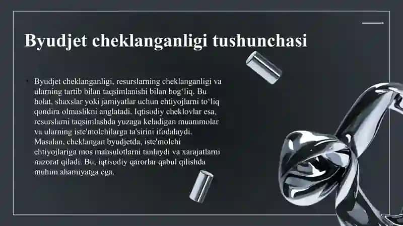 Byudjet cheklanganligi va iste’molchi muvozanati 3