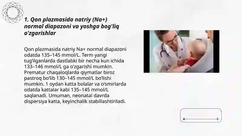 Turli yoshdagi bolalarda asosiy biokimyoviy konstantalar 3