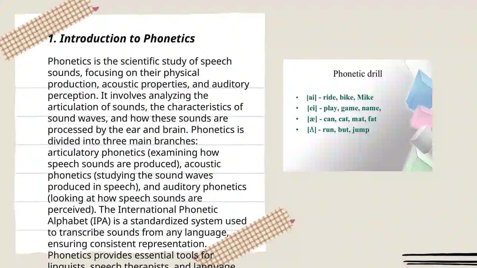 Developing Phonetic skills 3