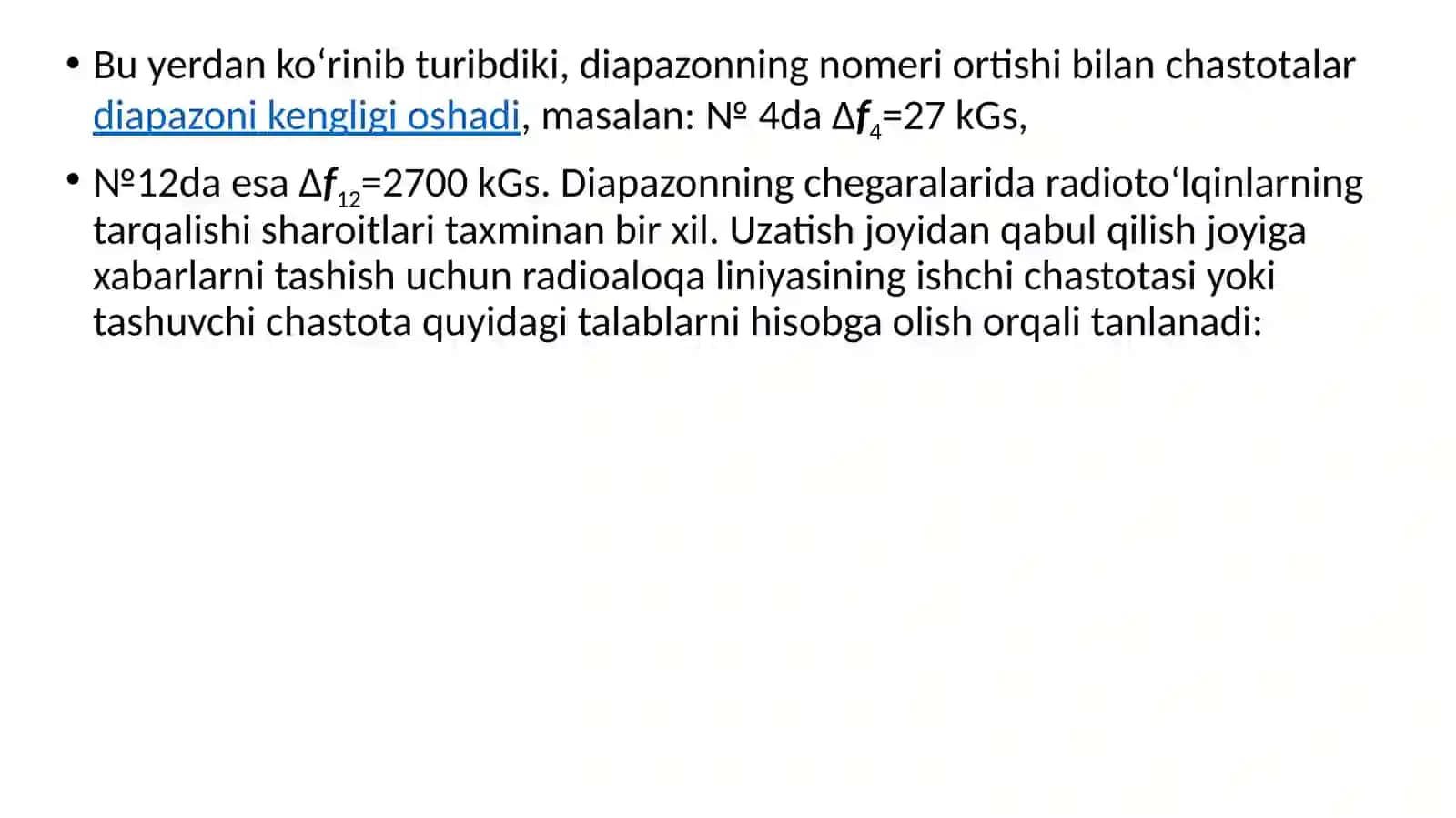 Kanallar va to‘lqinlarning tarqalishi 3