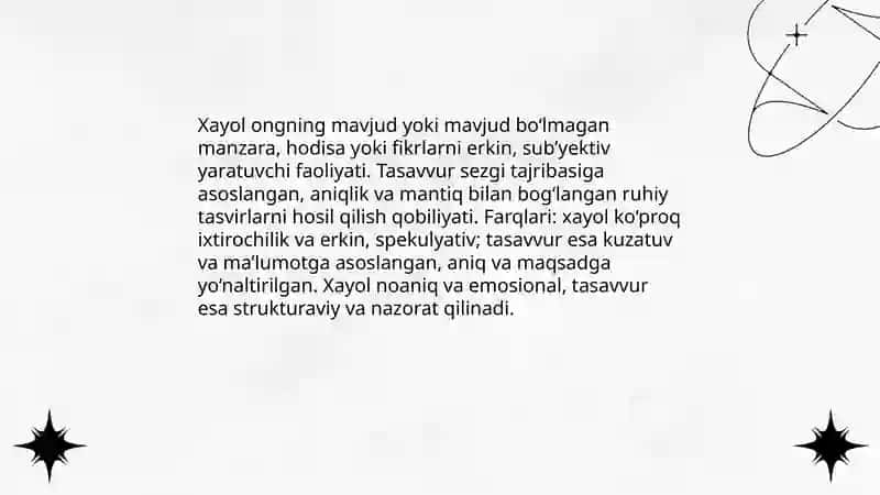 Xayol va tasavvur 3