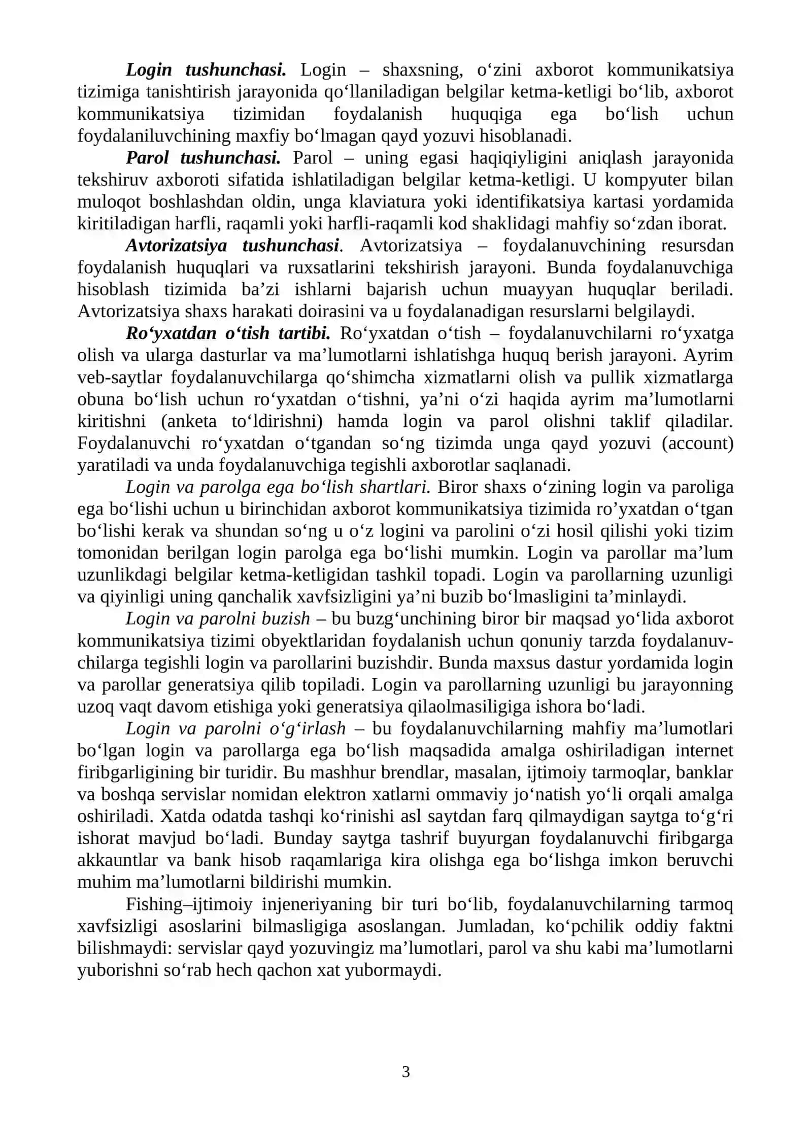Axborotlarni himoyalash va xafvsizligini ta’minlash. Ma’lumotlarna qayta ishlashda hujjatga himoya qo’yish 3
