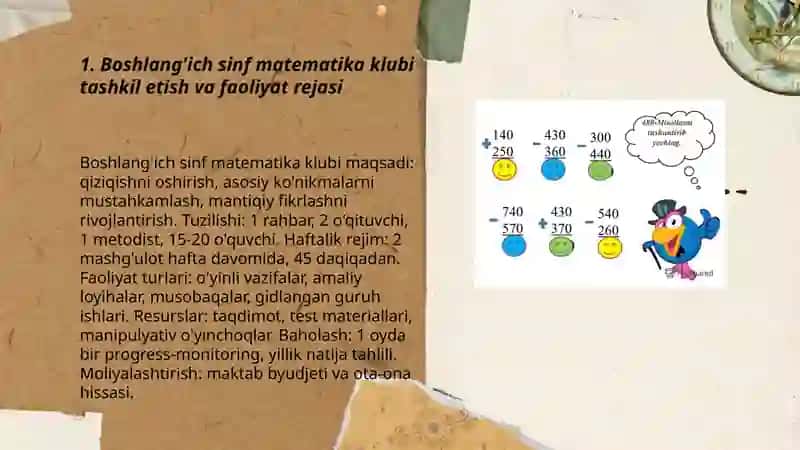 Boshlang'ich sinf matematikadan darsdan tashqari mashg'ulotlarni tashkil etish 3