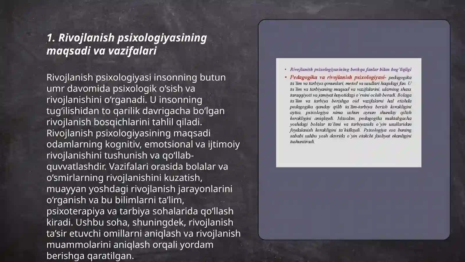 Rivojlanish psixologiyasi fani predmeti 3