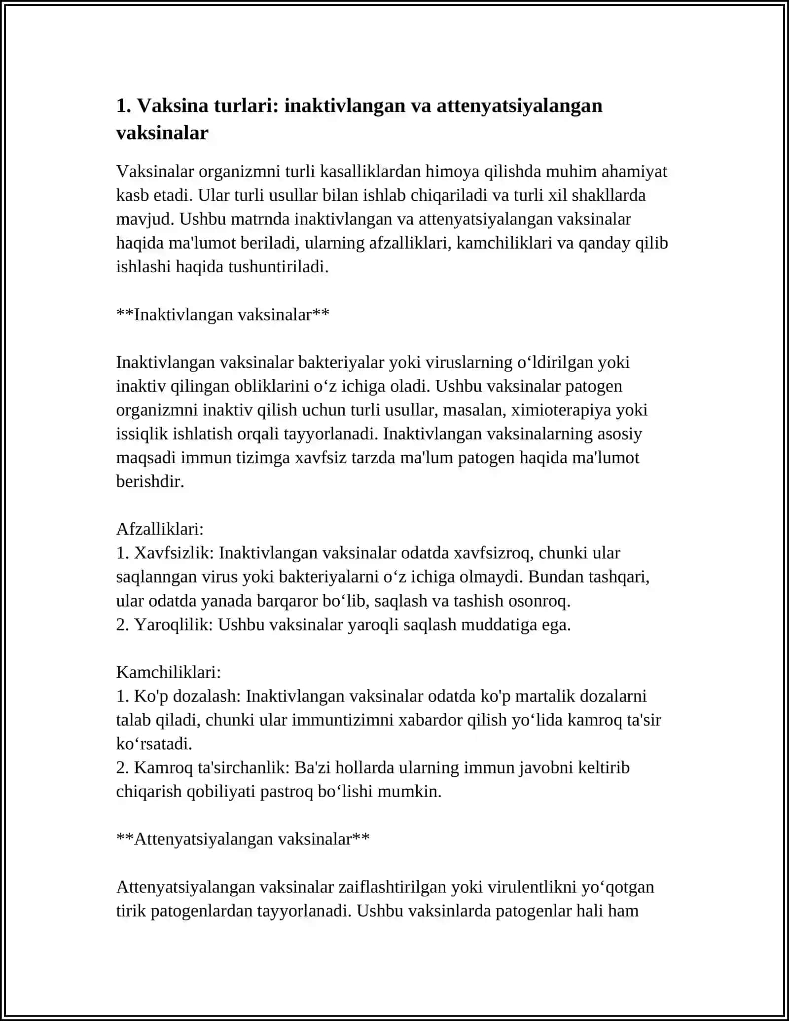 VIRUSLARGA QARSHI VAKSINALAR VA ULARNI ISHLAB CHIQISH 3