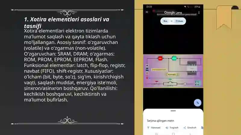 Xotira elementlari asoslari va tasnifi 3