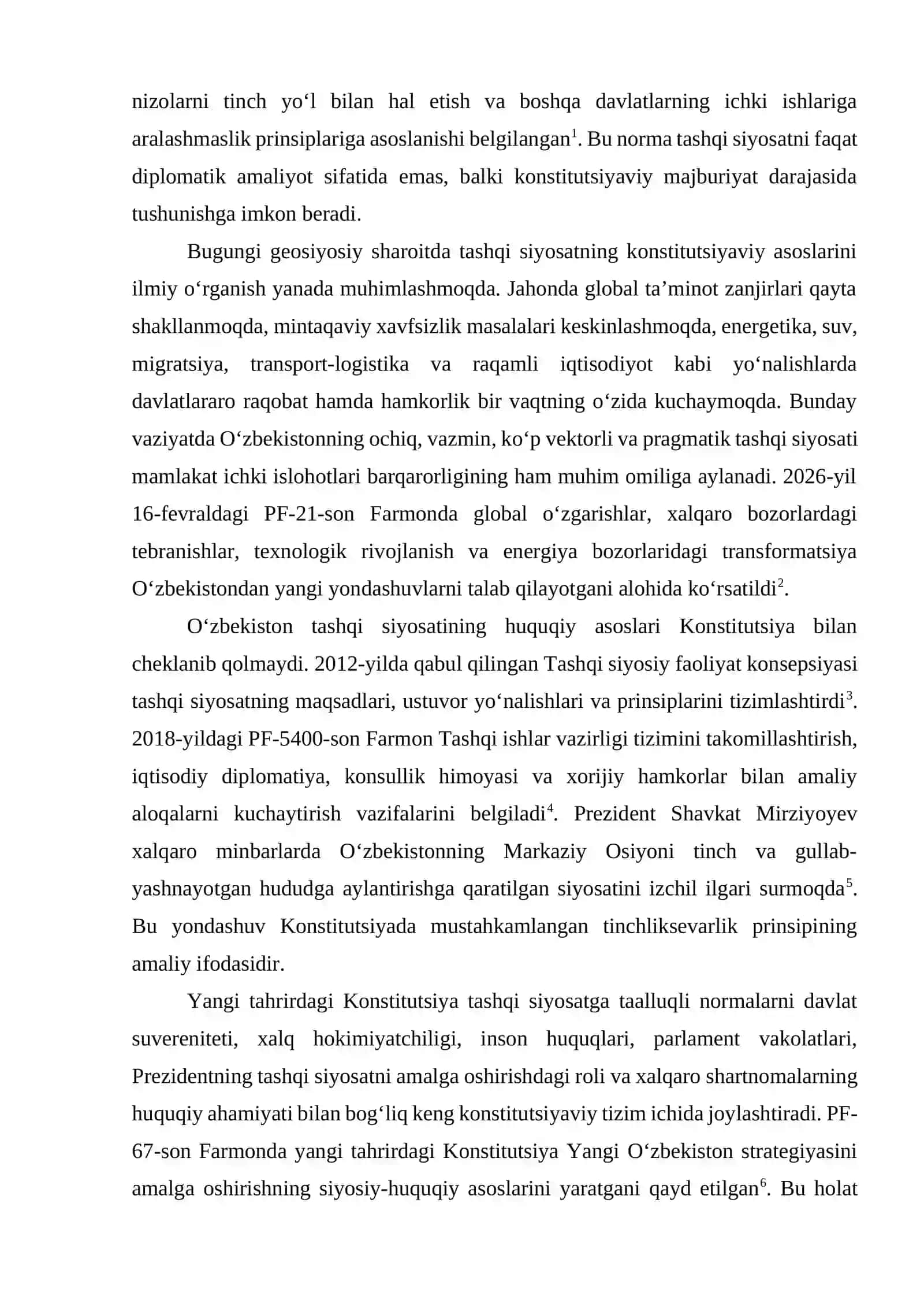 OʻZBEKISTONDA TASHQI SIYOSATNING KONSTITUTSIYAVIY ASOSLARIA 3