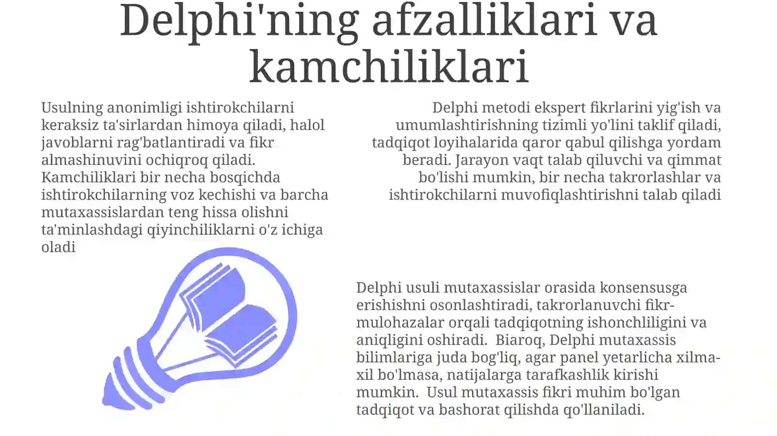 Delphi Metodi: Kuchli va Kuchsiz Tomonlari 3