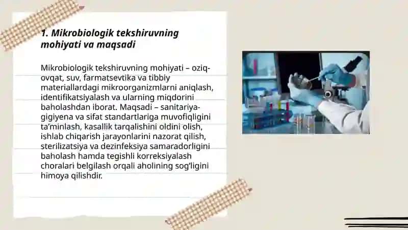 Mikrobiologik tekshirish 3