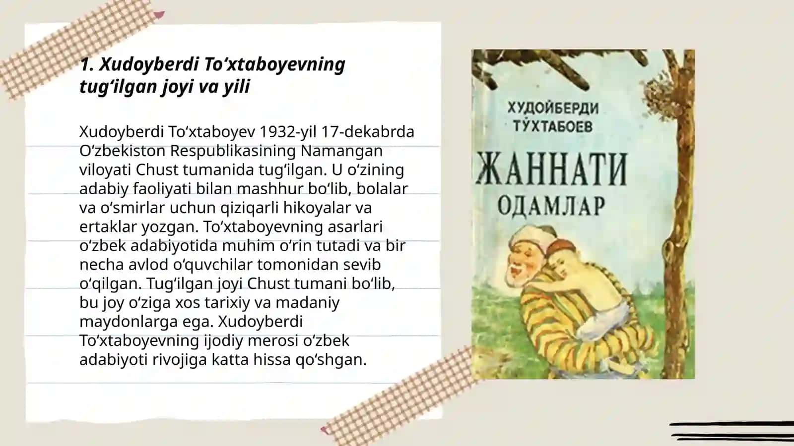 Xudoyberdi Toʻxtaboyev hayoti haqida 3