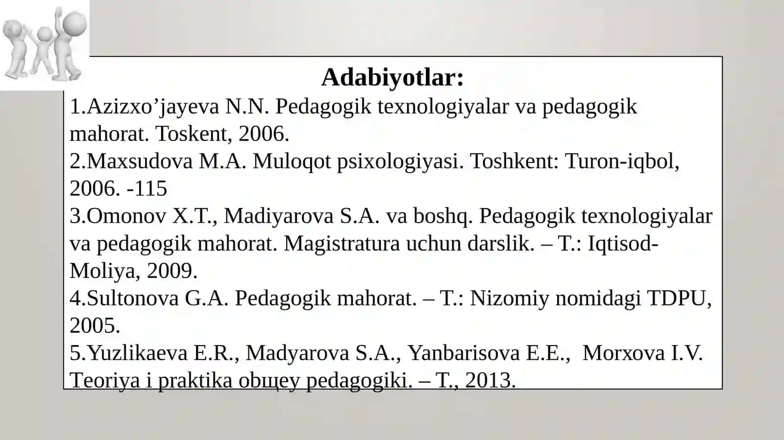 O’qituvchi faoliyatida muloqot madaniyati va psixologiyasi. 3