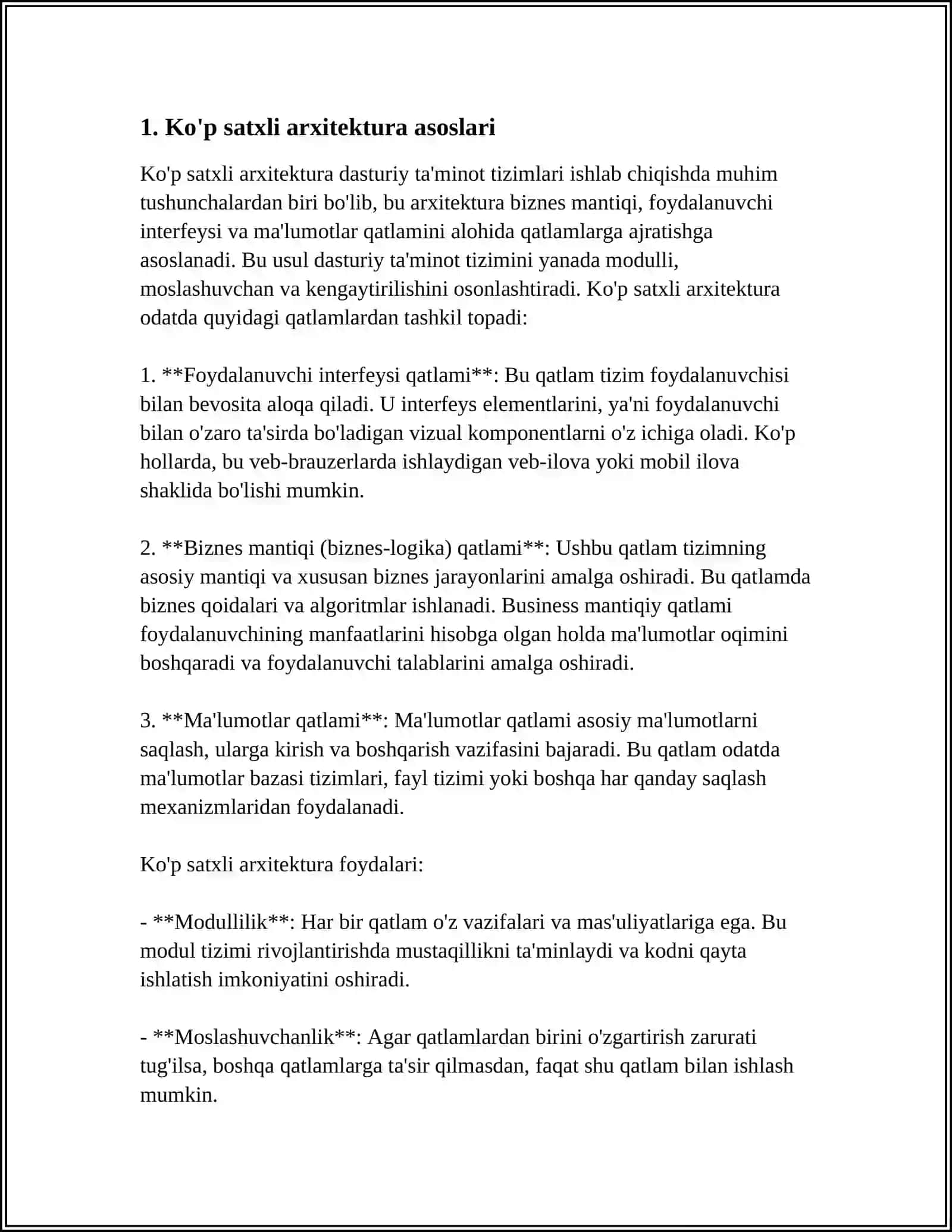 KOMPYUTERLARNI KOʻP SATXLI TASHKIL ETILISHI 3
